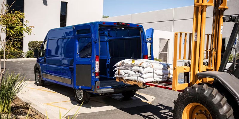 blue 2024 RAM ProMaster cargo capacity